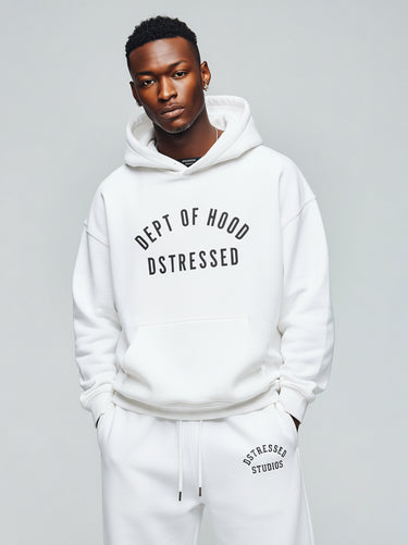 Dstressed Dept Of Hood White Hoodie